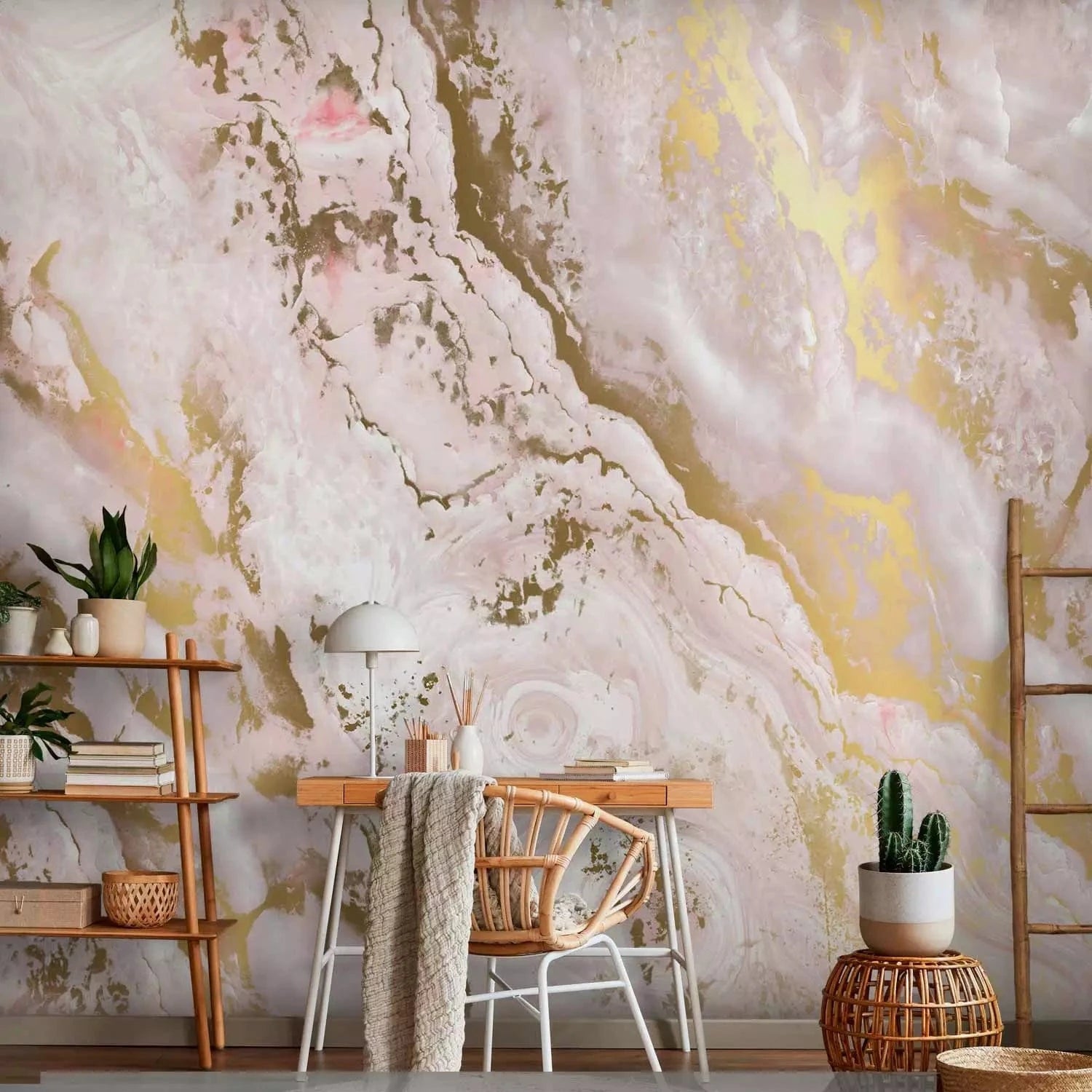 Naustas fototapetes - Abstrakta kompozīcija ar marmoru un zeltu G-ART