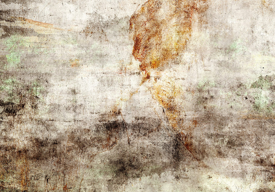 Industrial-style photo wallpaper with an aged concrete texture, beige/gold Tapetenshop.lv