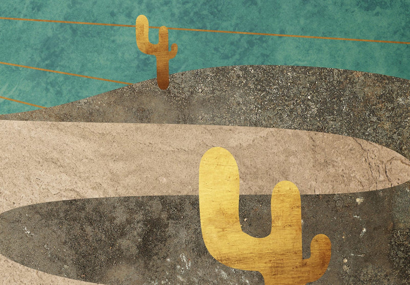 Fototapetes - Ainava ar smiltīm, mākoņiem un sauli, 137867 G-ART