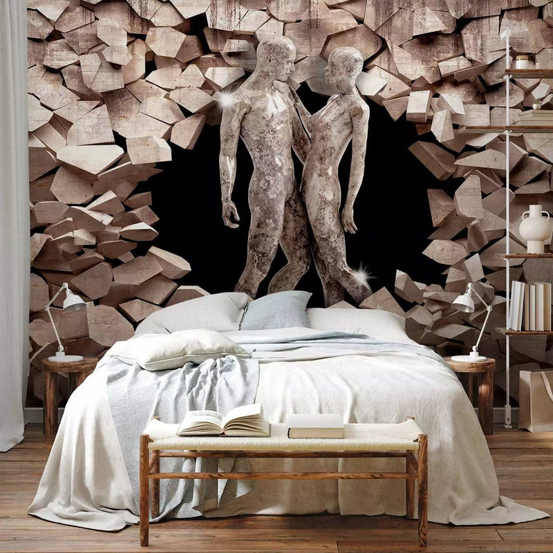 Romantic Wall Murals for love - Stone heart, 62299G-ART