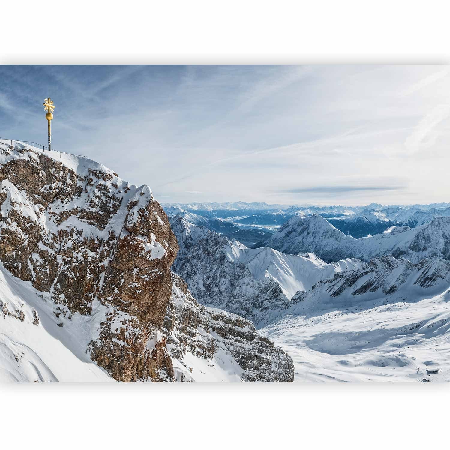 Fototapetes ar ziemas kalniem - Alpi - Zugspitze, 64536  G-ART