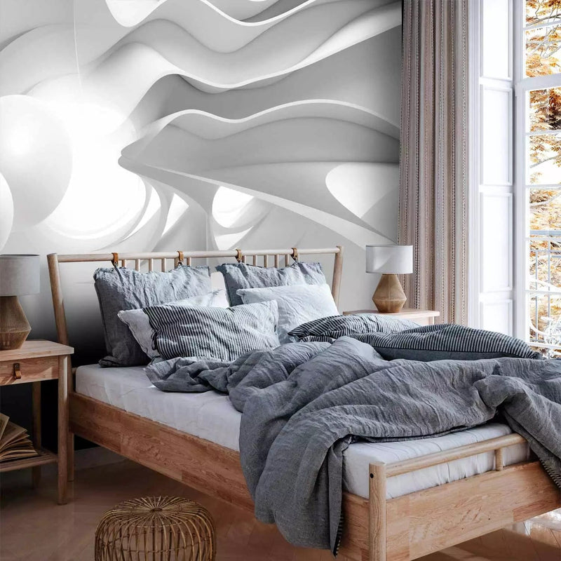 Wall Murals For bedroom with optical illusion and white corridor - 98062 G -art