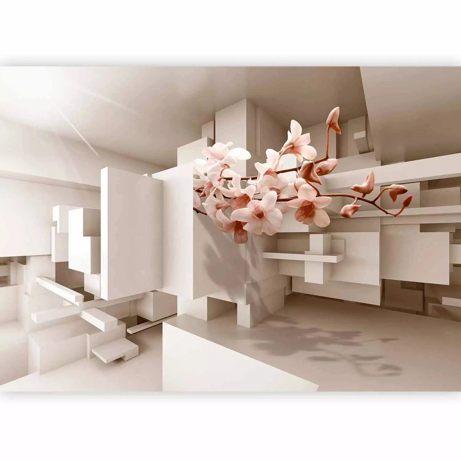 Fototapetes ar 3D optisko ilūziju - Pilsētas botānika, 71188 Tapetenshop.lv