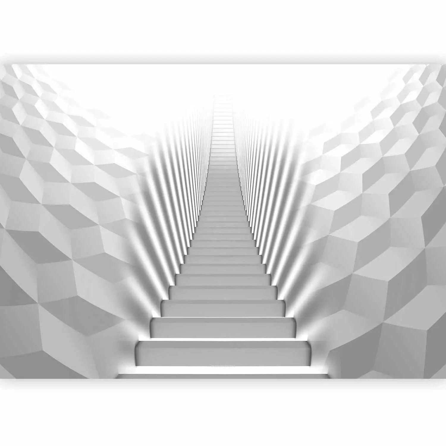 Fototapetes ar 3D rakstu baltā krāsā - Modernā arhitektūra, 62108 Tapetenshop.lv