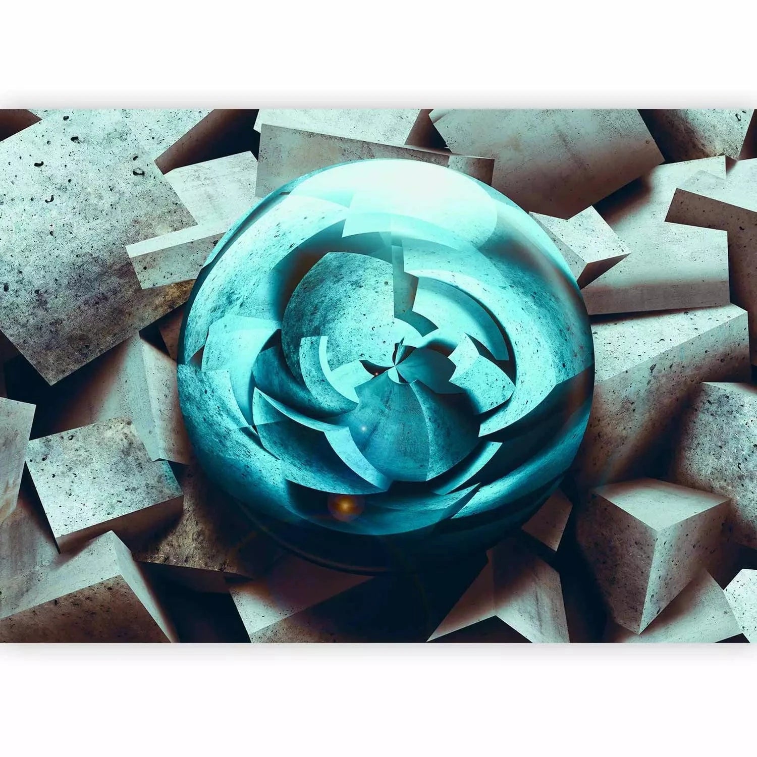 Fototapetes ar 3D rakstu - Zils spīdums, 96816 Tapetenshop.lv