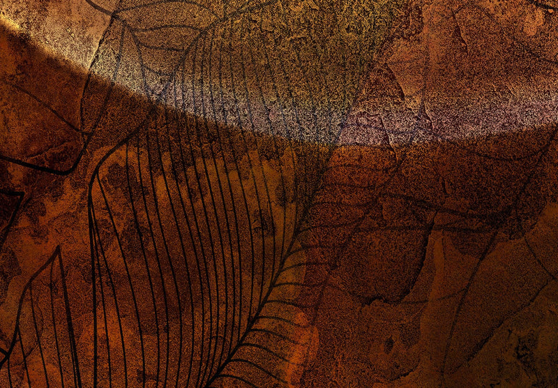 Fototapetes ar abstrakciju brūnā krāsā - Šķidrais zelts, 137269 G-ART