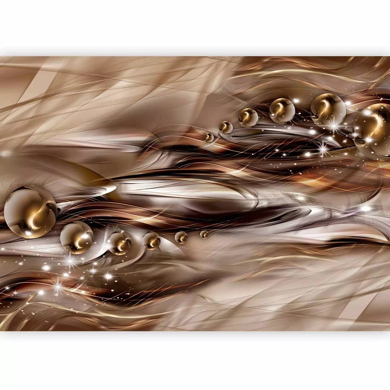 Fototapetes ar abstrakciju brūnos toņos - modernā interjerā G-ART