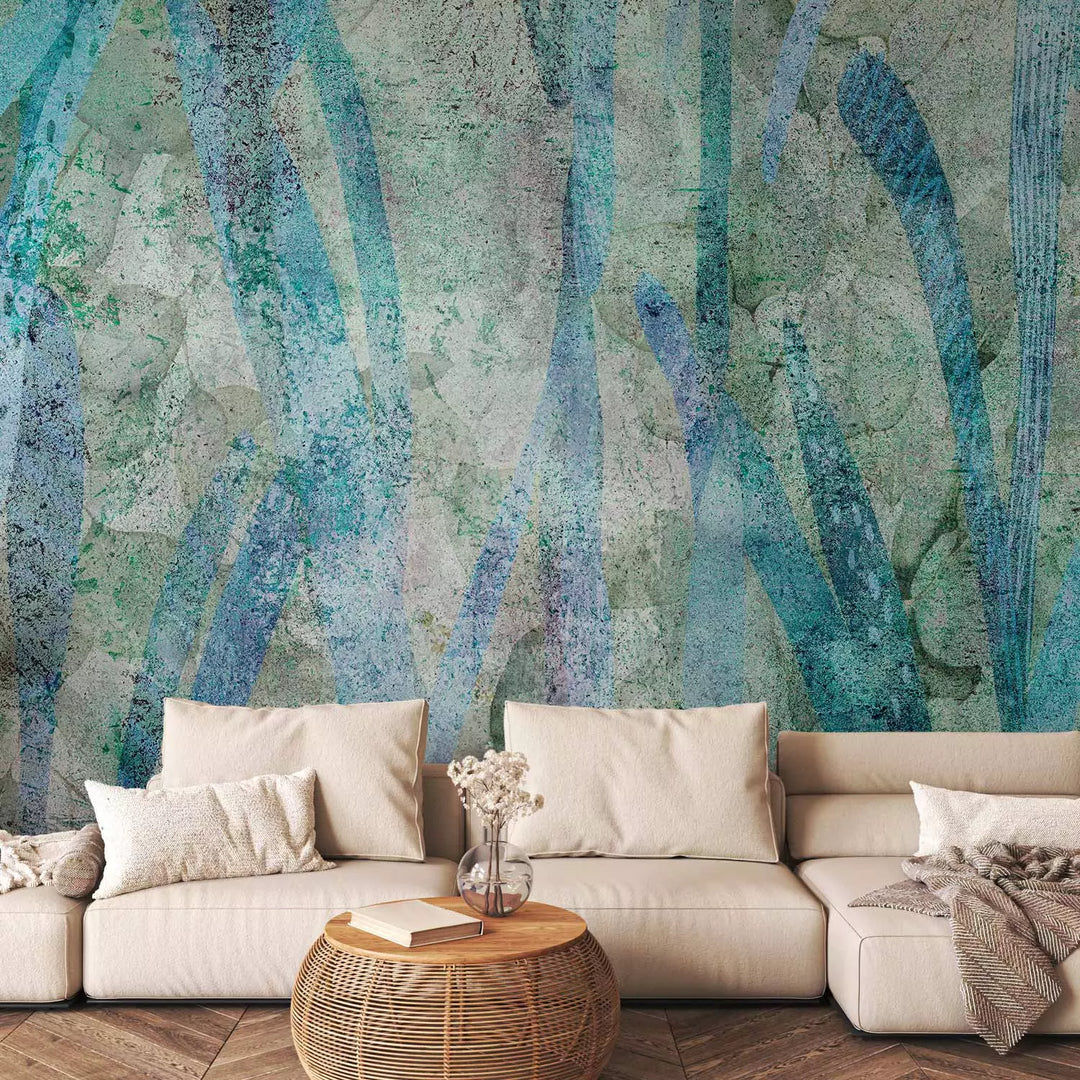 Fototapetes ar abstrakciju tirkīzā krāsā - Šķidrā daba - 135562 G-ART