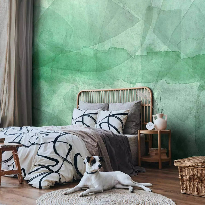 Fototapetes ar abstrakciju zaļos toņos - Piparmētru metamorfoze G-ART