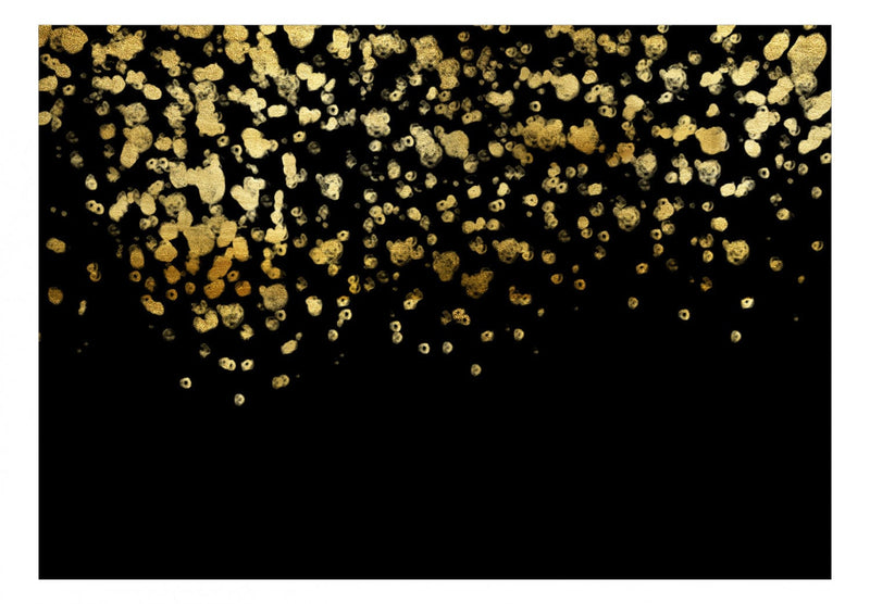 Fototapetes ar abstrakciju zeltā un melnā krāsā - Zelta pilieni, 143747 G-ART