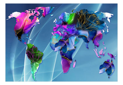 Fototapetes ar abstrakta pasaules karti - Pasaules krāsās, 142989 G-ART