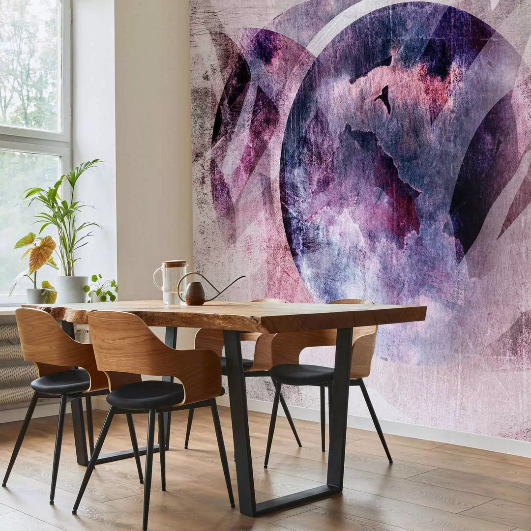 Fototapetes ar abstrakta rakstu - Abstraktā prelūdija - violetā krāšā G-ART