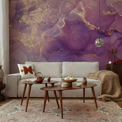 Wall Murals with abstract pattern in purple shades, 160021 G-ART