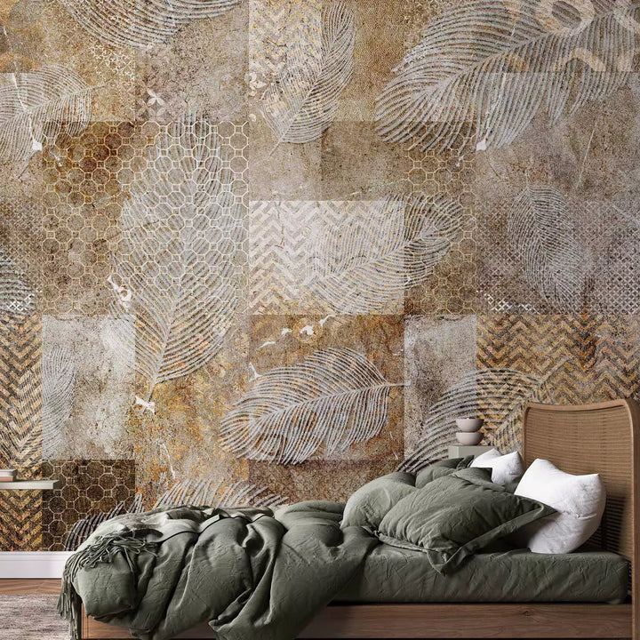 Fototapetes ar abstrakta zelta rakstu - Zelta kompozīcija - 142713 G-ART