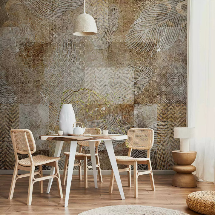 Fototapetes ar abstrakta zelta rakstu - Zelta kompozīcija - 142713 G-ART