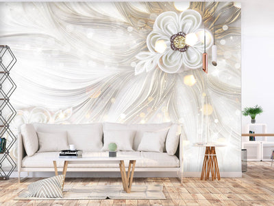 Wall Murals with abstract flowers - Star flowers, 142677 G-ART