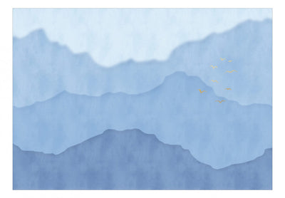 Fototapetes ar abstraktiem kalniem zilos toņos, 138184 G-ART