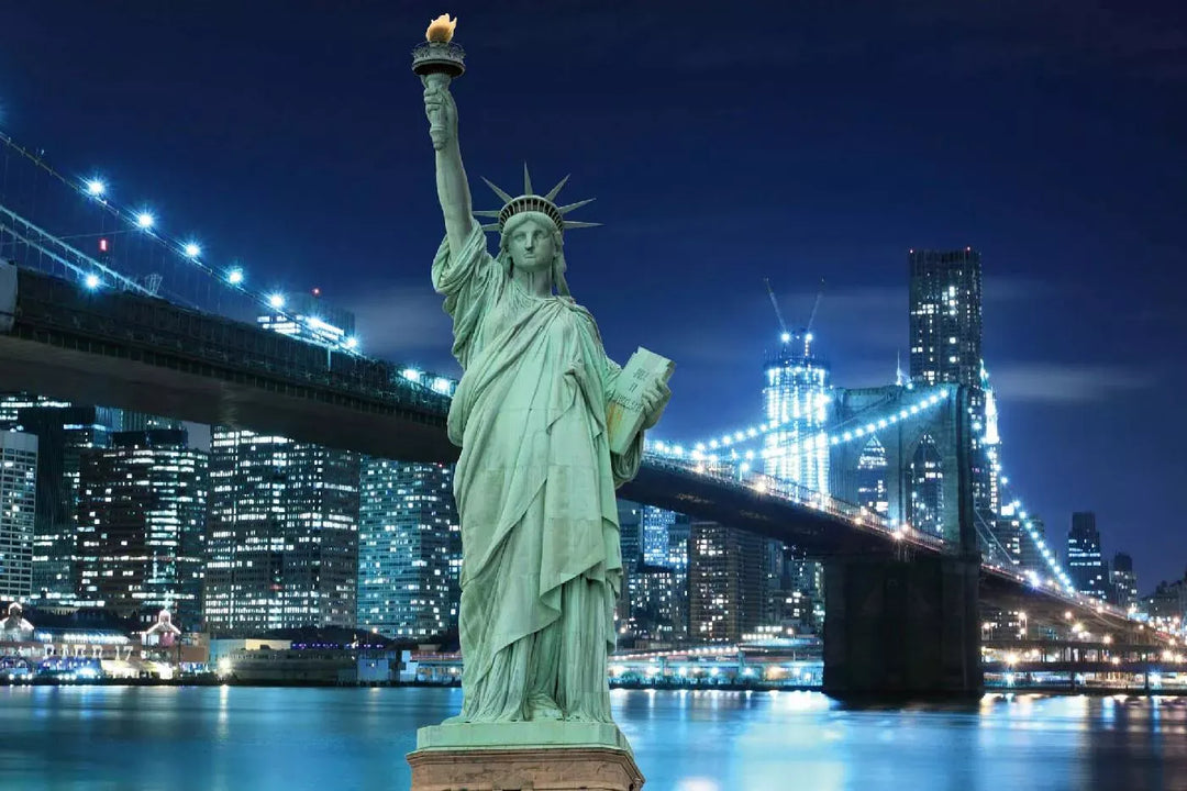 Fototapeet USA teemaga - New York öösel, 375x250 cm