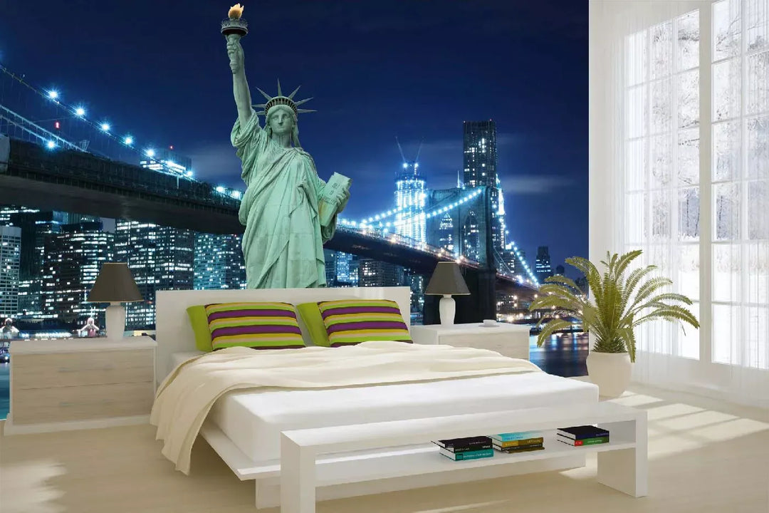 Fototapeet USA teemaga - New York öösel, 375x250 cm