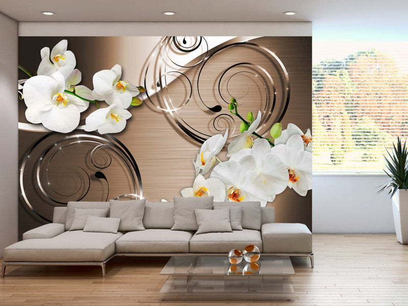 Fototapetes ar baltam orhidejām - Uzticība, 59712 G-ART