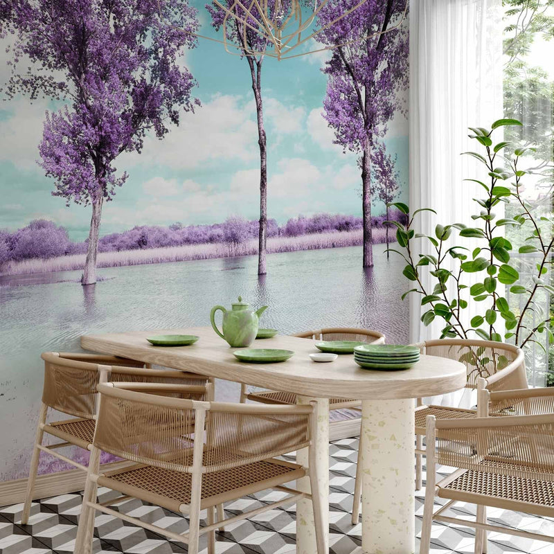 Wall Murals With a natural view in Provence style purple, 60444 G-art