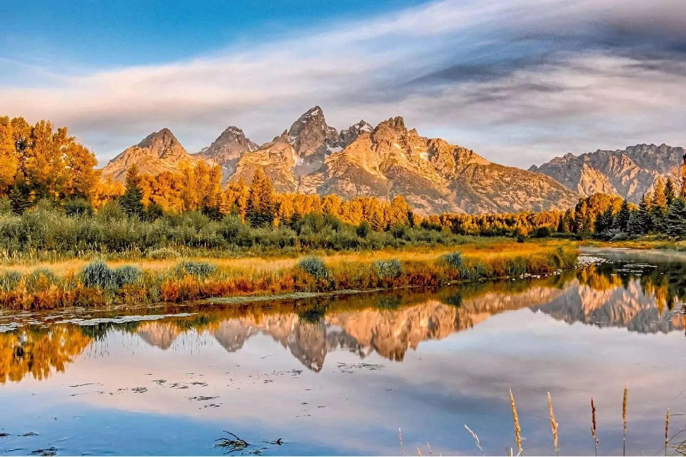 Fototapetes ar dabu - Grand Teton nacionālais parks, zaļā krāsā D-ART