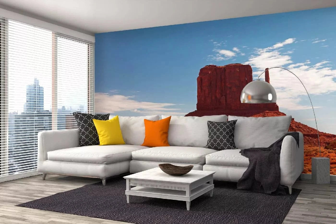 Fototapetes ar dabu - Klinšu virsotnes, zilā krāsā D-ART