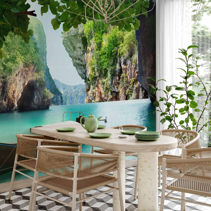 Wall Murals with nature - abandoned boat - 61664 G -art