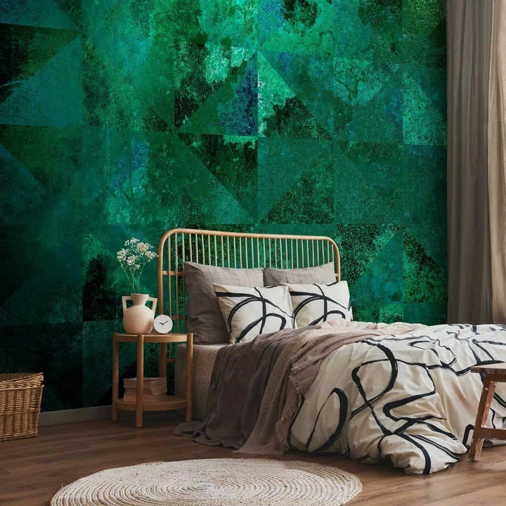Fototapetes ar ģeometrisku rakstu - Smaragda kaleidoskops G-ART