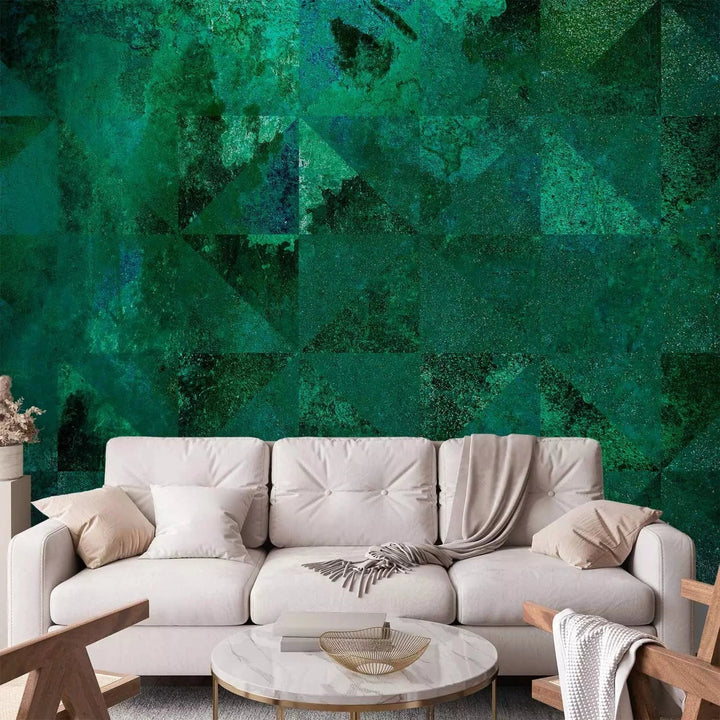 Fototapetes ar ģeometrisku rakstu - Smaragda kaleidoskops G-ART