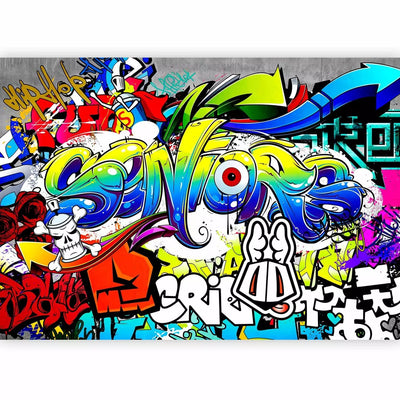 Wall Murals - colorful graffiti-style street art text, 64600g-art