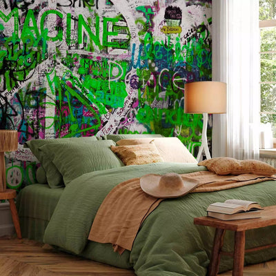 Wall Murals - graffiti with colored text in English, 88514 G-art