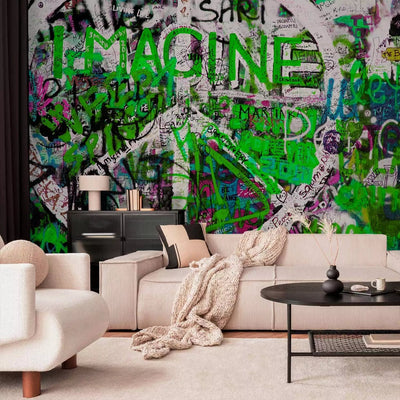 Wall Murals - graffiti with colored text in English, 88514 G-art