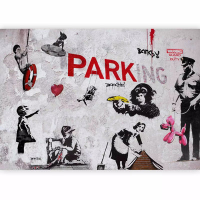 Wall Murals with graffiti in the style of Banksy - Diversity, 65711, gray G-ART