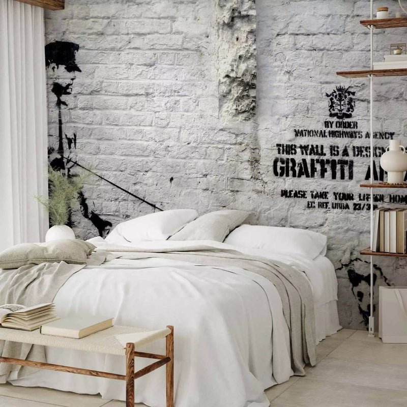 Wall Murals with graffiti in Banksy style - Graffiti Square - 62288 G-ART