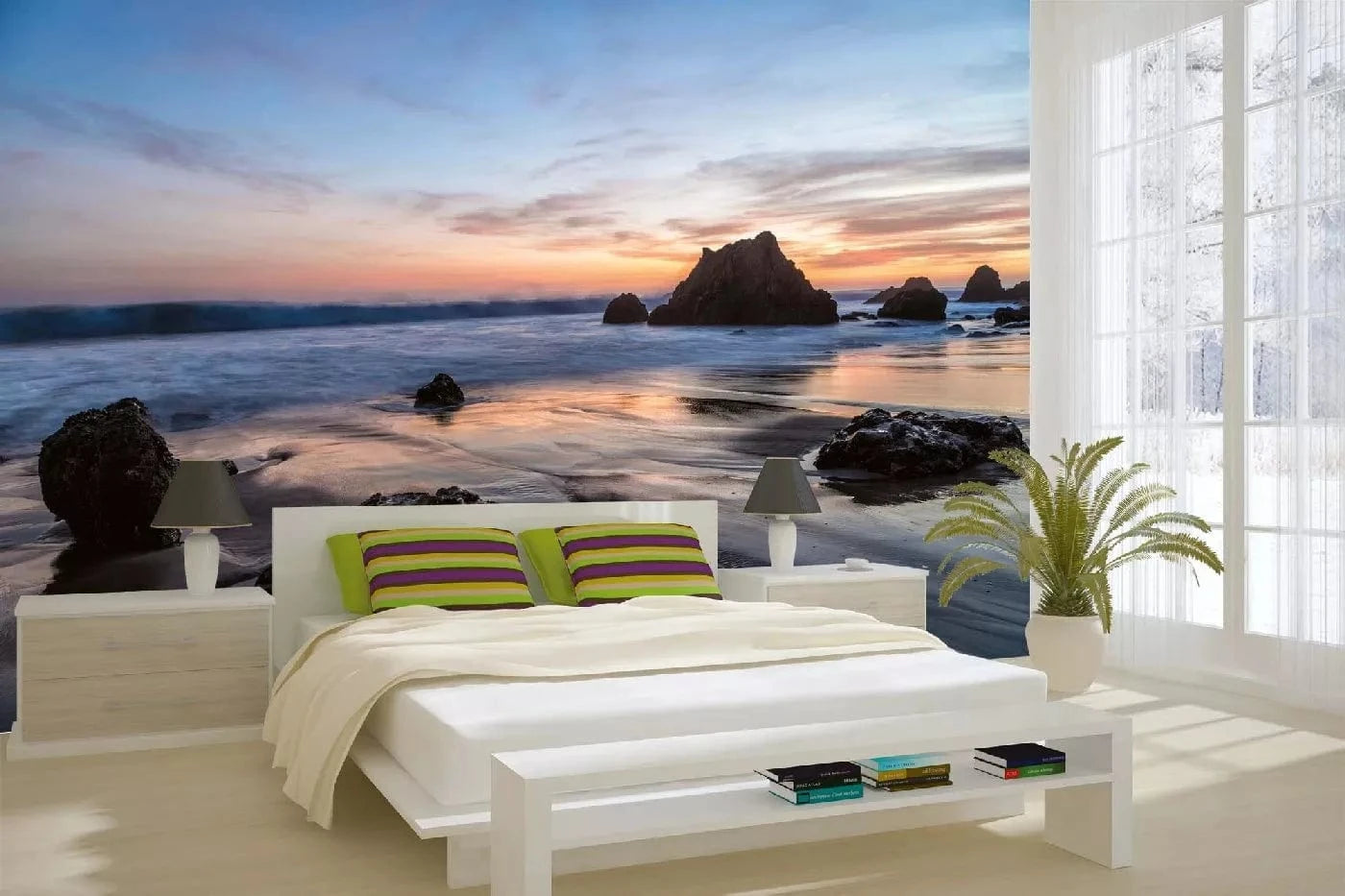 Fototapetes ar skaistu ainavu - Saulriets El matador, jūras skats D-ART