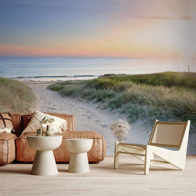Wall Murals with a sea view - a morning walk on the beach, 60148 G -art