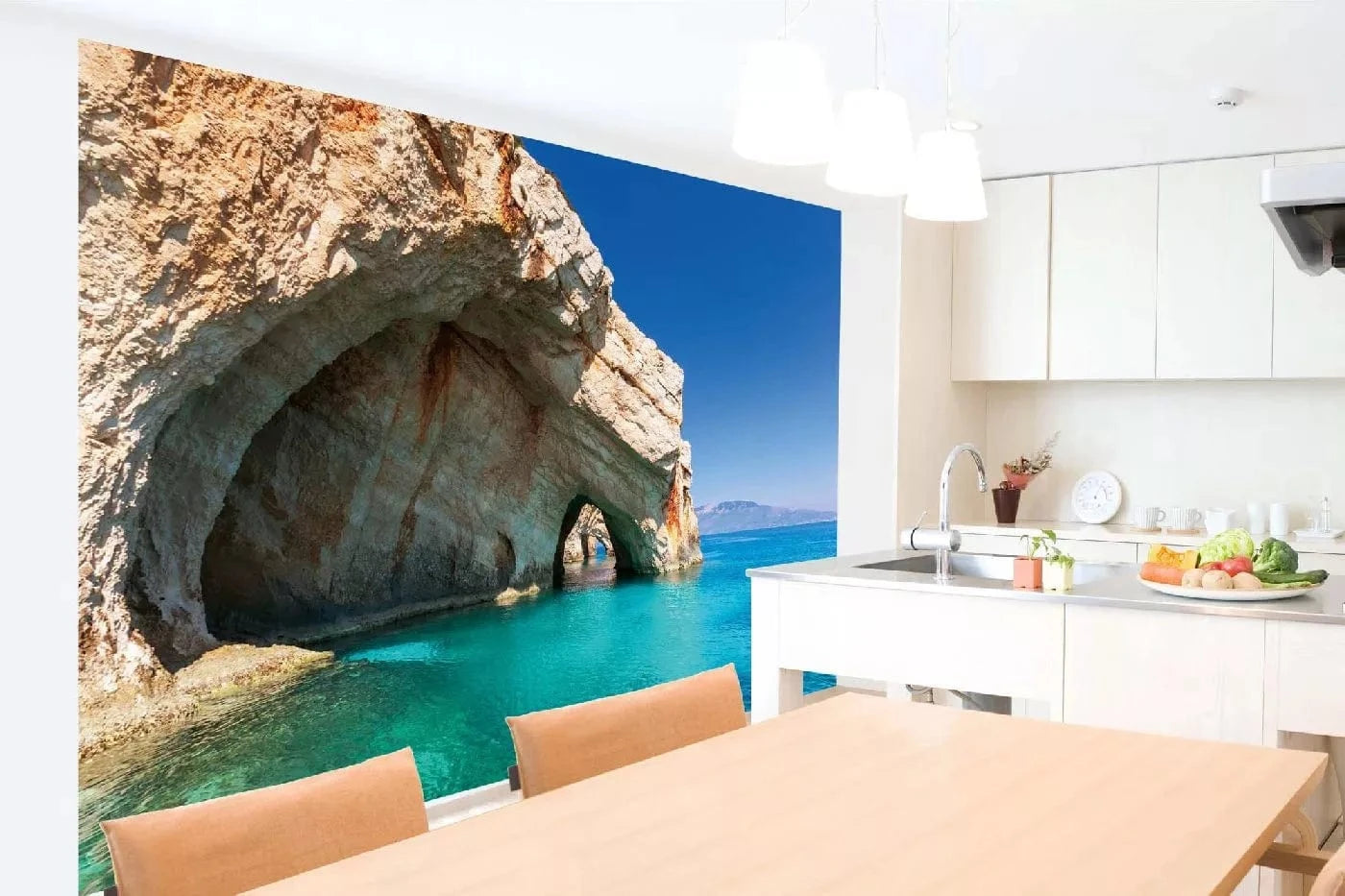 Fototapetes ar jūras skatu - Zakintos sala, košās krāsās, zilā D-ART