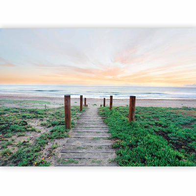 Wall Murals by the sea -Ascher with the road leading to the beach and the peaceful sea, 61667 G -art
