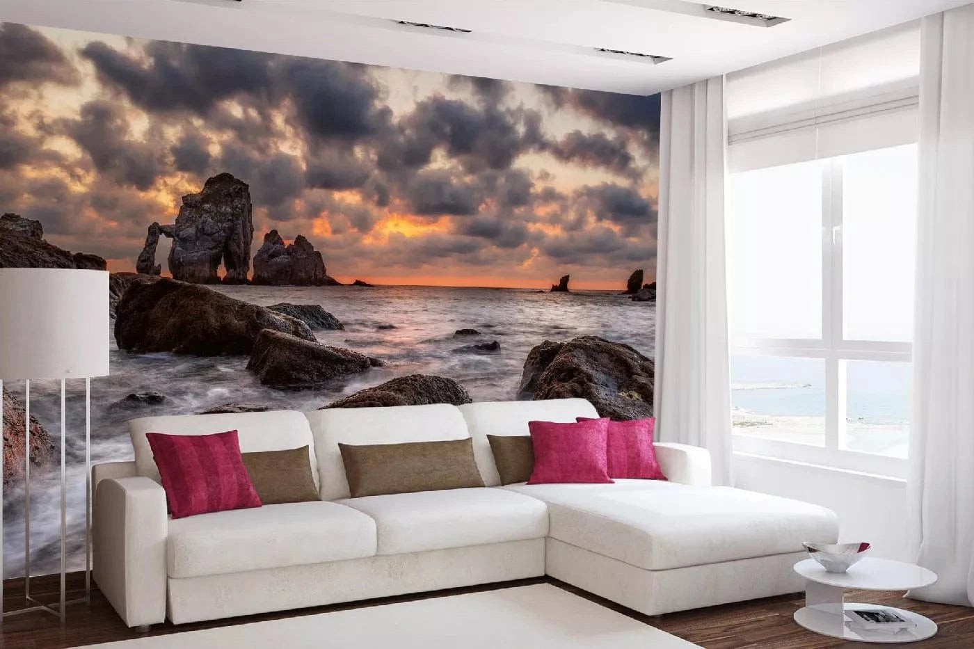 Fototapetes ar jūru - Jūras templis - saulriets jūrā D-ART