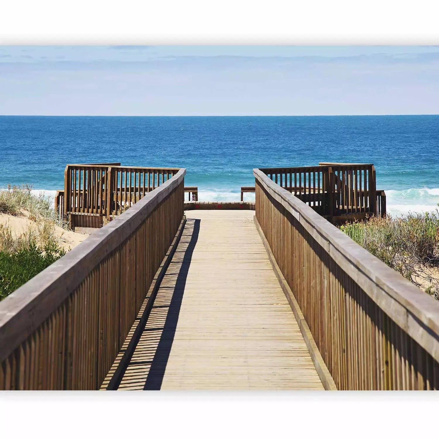 Burvīgas fototapetes ar skatu uz jūras vārtiem - zilos toņos G-ART