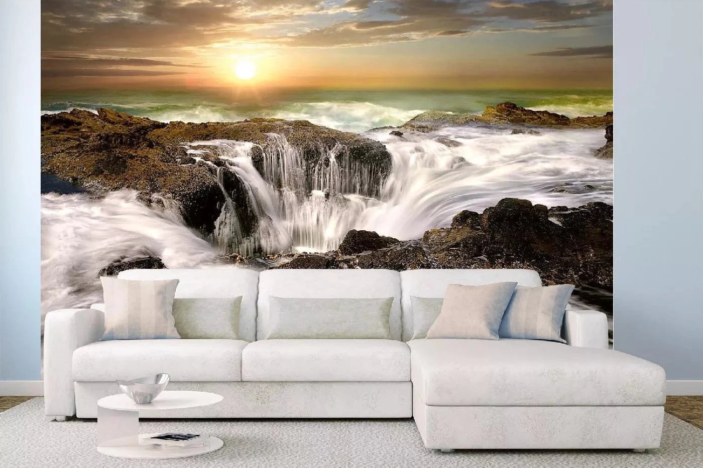 Fototapetes ar jūru - Oregonas krasts, ar saulrieta skatu D-ART