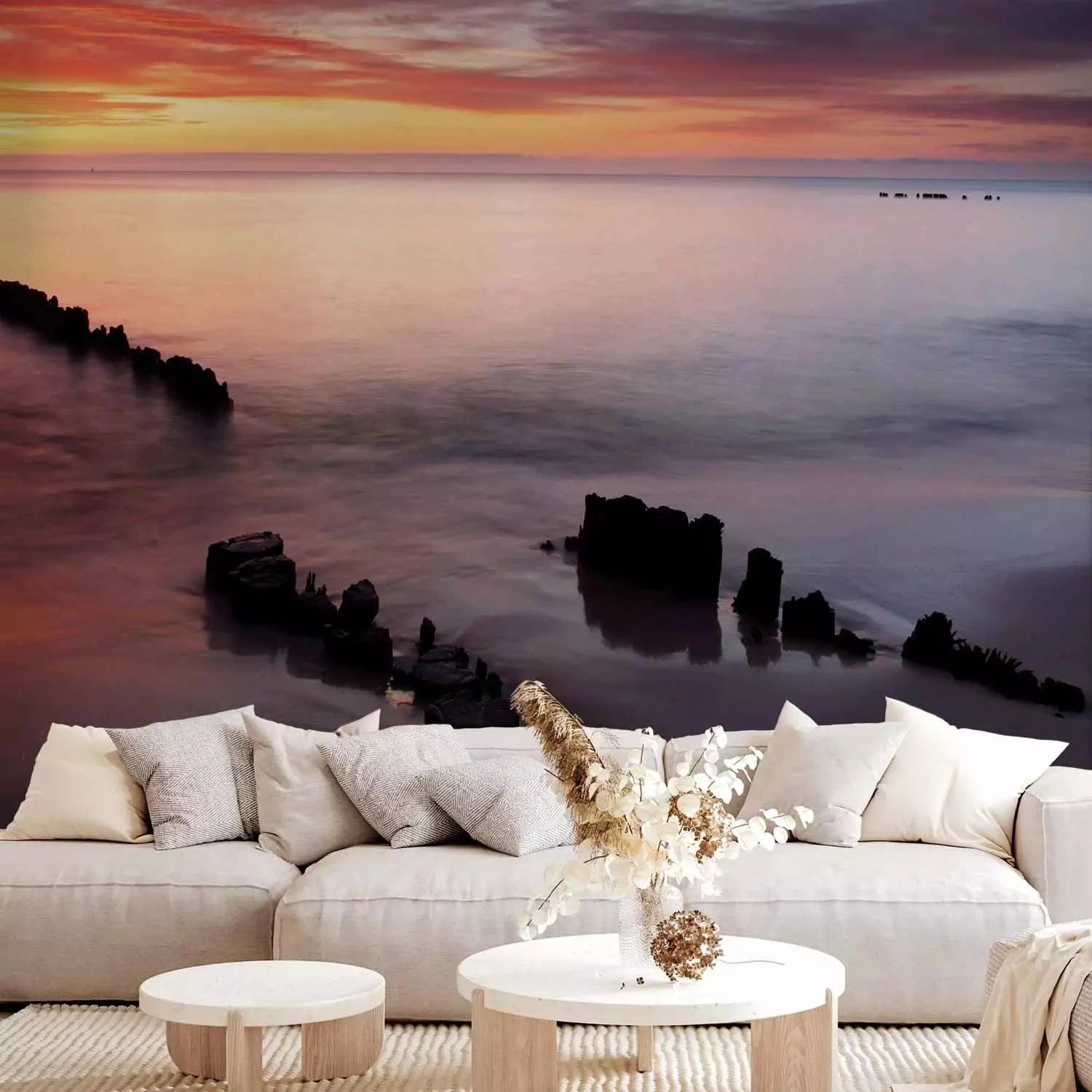 Fototapetes ar jūru - Saulriets Baltijas jūrā - premium G-ART