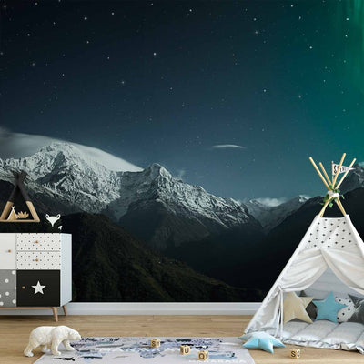 Wall Murals with mountains - Northern Lights, 59850 G -Art
