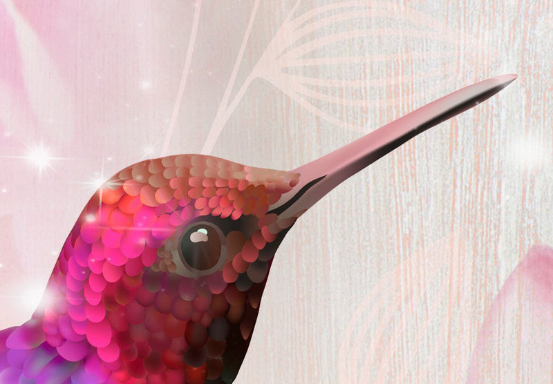 Fototapetes ar kolibri - Krāsaini kolibri (rozā krāsā), 107621 G-ART