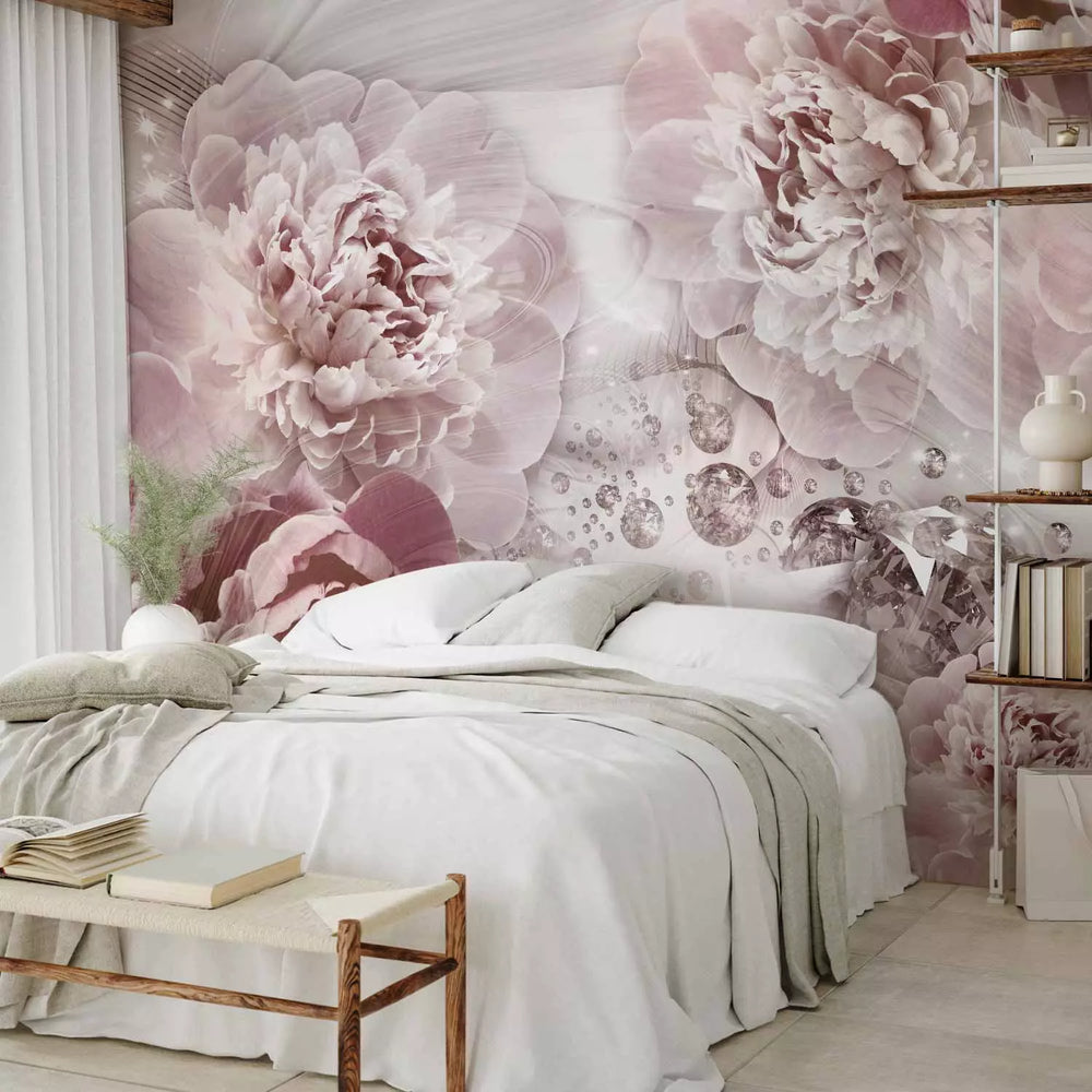 Fototapetes ar lilijām - Kompozīcija ar peonijām rozā krāsā - 134549 G-ART