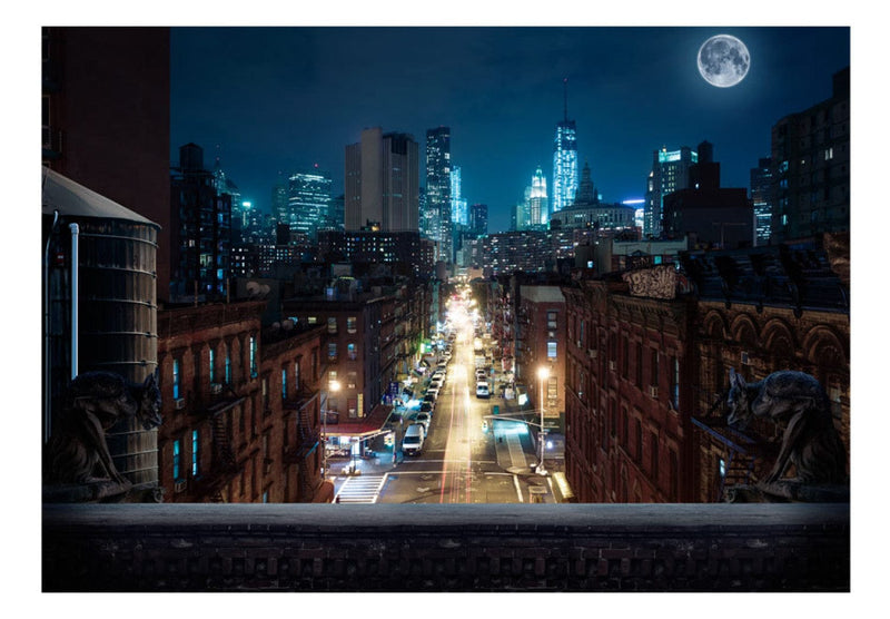 Fototapetes ar nakts pilsētu - Miegaina Ņujorka, 97260 G-ART