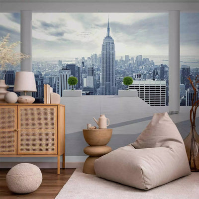 Wall Murals With New York in Blue Tones - Cold City, 61654 G -Art