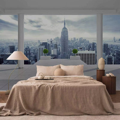 Wall Murals With New York in Blue Tones - Cold City, 61654 G -Art