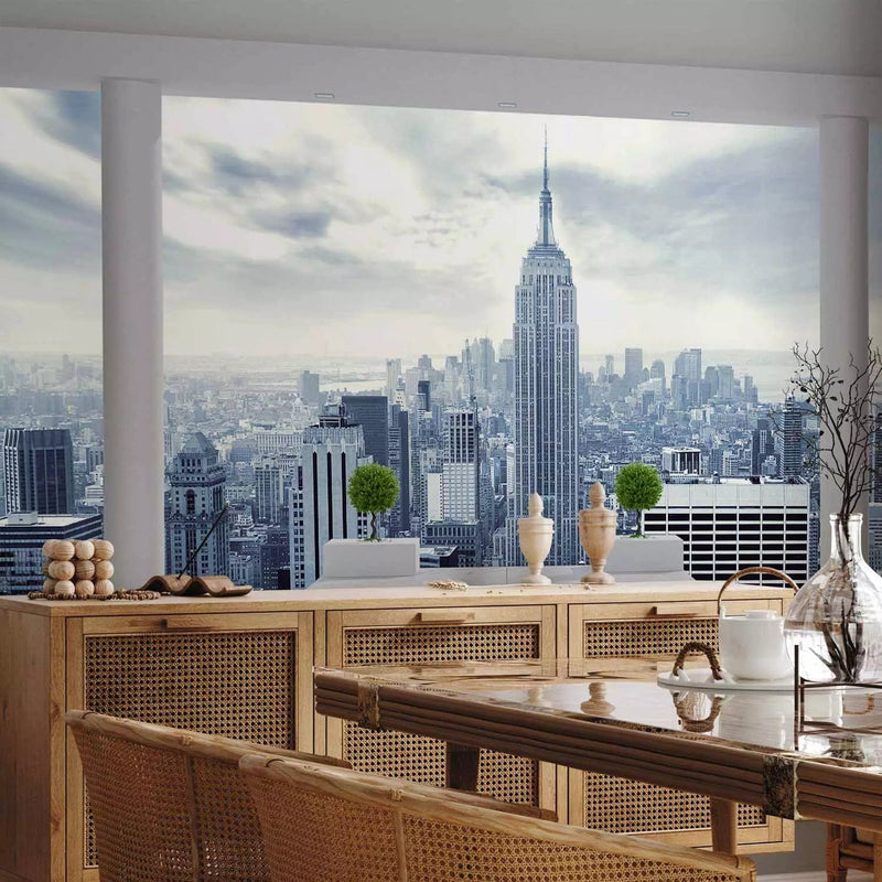 Wall Murals With New York in Blue Tones - Cold City, 61654 G -Art